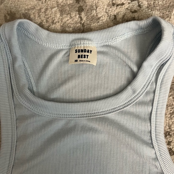 Light Blue Sunday Best Racerback tank from Aritzia, never worn! - Picture 4 of 4
